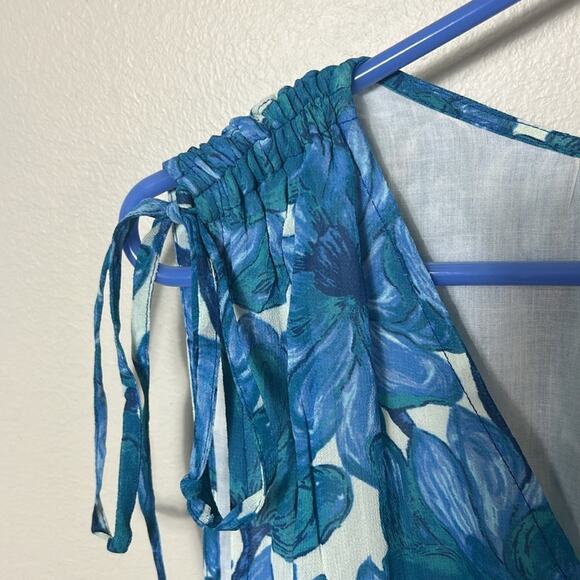 NEW Sundance periwinkle floral Maren Meadow sleeveless tiered dress - Picture 8 of 15